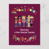 Dank je, leraar. School Kinder Briefkaart (Voorkant)