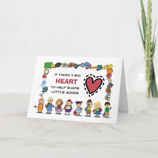 Dank je, leraar.  Wenskaart Bedankkaart (Voorkant)