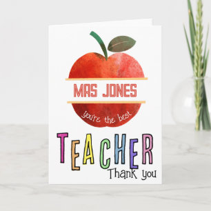 dank je lerarenwaardering je bent de beste bedankkaart