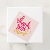 Dank je mam met hart roze cadeau Labels (In situ)