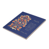 Dank je mama, aanpasbare Folklore Tegeltje (Zijkant)