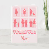 Dank je, mama Moederschap Reis Moederdag Kaart (Voorkant)