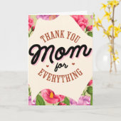 Dank je mama voor alles wat Moederdag begroet word Kaart (Gele Bloem)