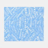 Dank je! - Meertaligheid - Internationale wereld Fleece Deken (Voorkant (Horizontaal))