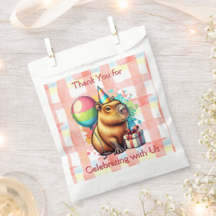 Dank Je Meisje Verjaardagsfeest Capybara Bedankzakje