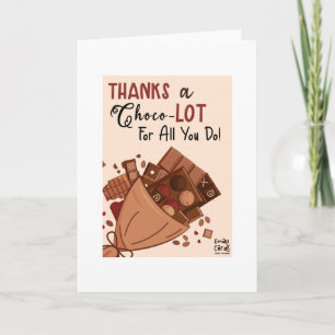 Dank je met Chocolade - Grappig Kaart
