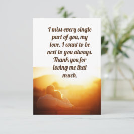 Dank je, mijn liefde bedankkaart