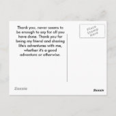 Dank je, mijn vriend. briefkaart (Achterkant)