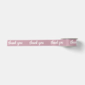Dank je Modern Script Stof Rose Feest Favor Lint (Voorkant)