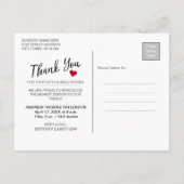 Dank je | Moderne Boho Baby-foto Briefkaart (Achterkant)