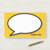 Dank je moderne eenvoudige leuke spraakballon post-it® notes (Op bureau)