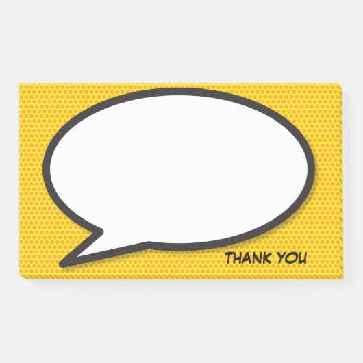 Dank je moderne eenvoudige leuke spraakballon post-it® notes (Voorkant)