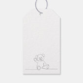 Dank je moderne script baby shower cadeaulabel (Achterkant)