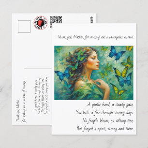Dank je, Moeder Gedicht Briefkaart