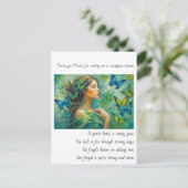 Dank je, Moeder Gedicht Briefkaart (Staand voorkant)