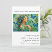 Dank je, Moeder Gedicht Kaart (Staand voorkant)