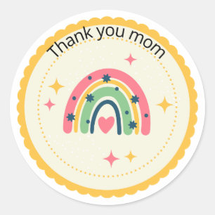 Dank je moeder ronde sticker