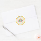 Dank je moeder ronde sticker (Envelop)