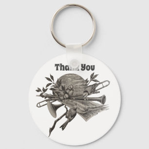 Dank je muziek met waardering voor vogels sleutelhanger