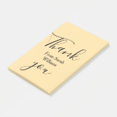 Dank je namens gele Pastel boho bruiloft Post-it® Notes (Schuin)