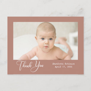 Dank je Nieuwe babyfoto Briefkaart