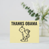 DANK JE OBAMA Grappige Postkaarten (Staand voorkant)