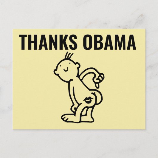 DANK JE OBAMA Grappige Postkaarten (Voorkant)