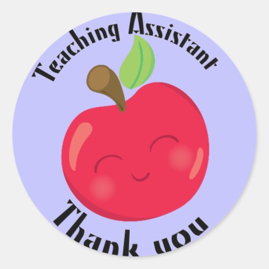 Dank je, onderwijsassistent ronde sticker (Voorkant)