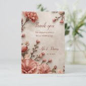 Dank je: onze liefde bloeit bedankkaart (Staand voorkant)