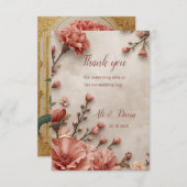 Dank je: onze liefde bloeit bedankkaart (Voorkant / Achterkant)