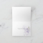 Dank je | Painterly Paarse Floral Bedankkaart (Binnen)