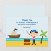 Dank je Piraten Plat Kaart (Voorkant / Achterkant)