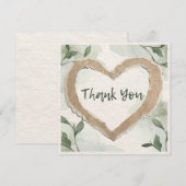 Dank je plat notitiekaart vierkant  (Voorkant / Achterkant)