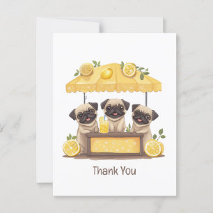 Dank Je Pug Honden Limonadestand Briefkaart