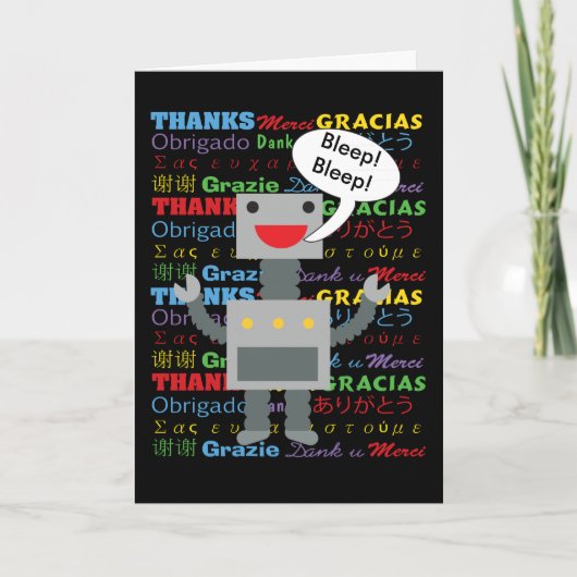 Dank je, robot bedankkaart (Voorkant)