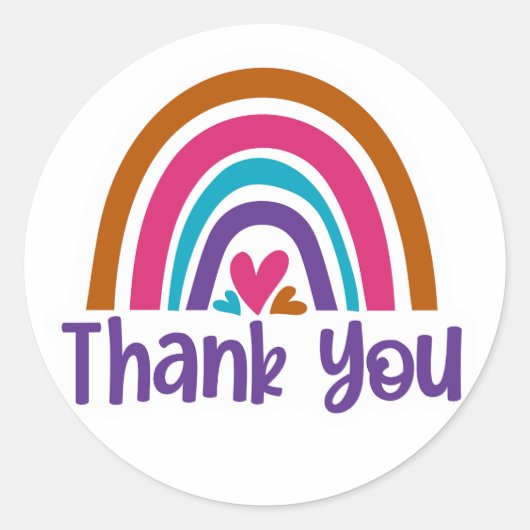Dank je ronde sticker (Voorkant)