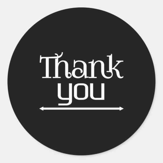 Dank je  ronde sticker (Voorkant)