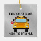 Dank je, schoolbuschauffeur keramisch ornament (Voorkant)