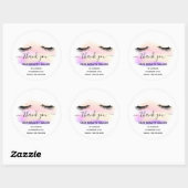 Dank je schoonheidssalon licht witte zweetjes past ronde sticker (Vel)