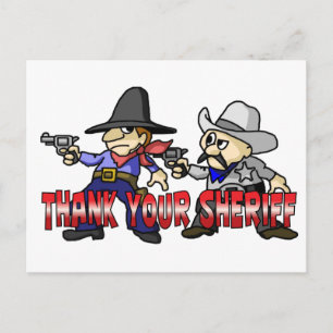 Dank je sheriff briefkaart