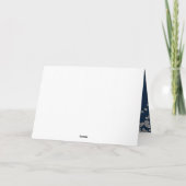 Dank je Silver Faux Glitter Confetti Navy Blue Bedankkaart (Achterkant)