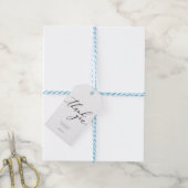 Dank je Simple Script aangepaste naam datum Cadeaulabel (Met Touw)