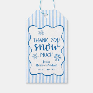 Dank Je Sneeuw Zoveel Winter Blauwe Bachelorette Cadeaulabel