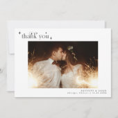 Dank je sterren Horizontale Fotobruiloft Bedankkaart (Voorkant)