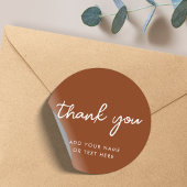 Dank je Sticker | Aardse Verbrande Oranje