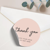 Dank je Sticker | Donkerroze Roze