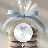 Dank je sticker voor de doop van een jongen – Blau