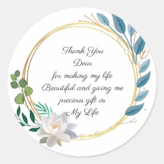 Dank je stickerontwerp  ronde sticker