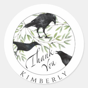 Dank je Stickers Crow Bird Sticker