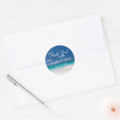 Dank je Stickers voor de blauwe strand bruiloft (Envelop)